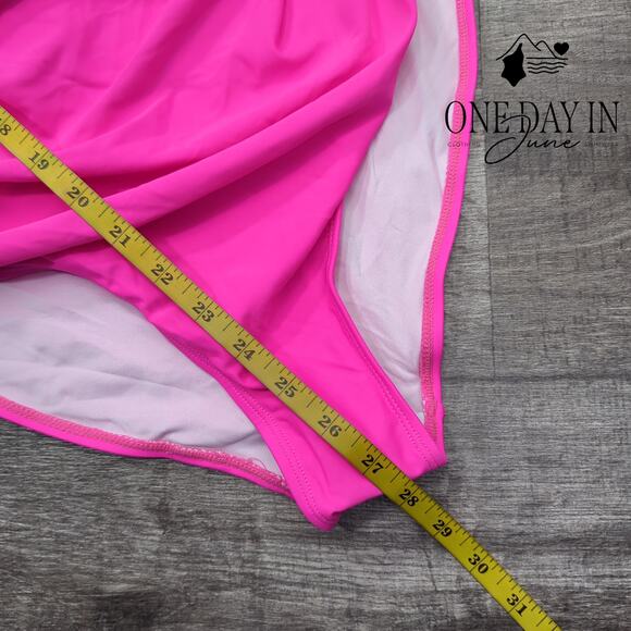 Eomenie Cross Front Cut Out One Piece Swimsuit Size M - Picture 6 of 7